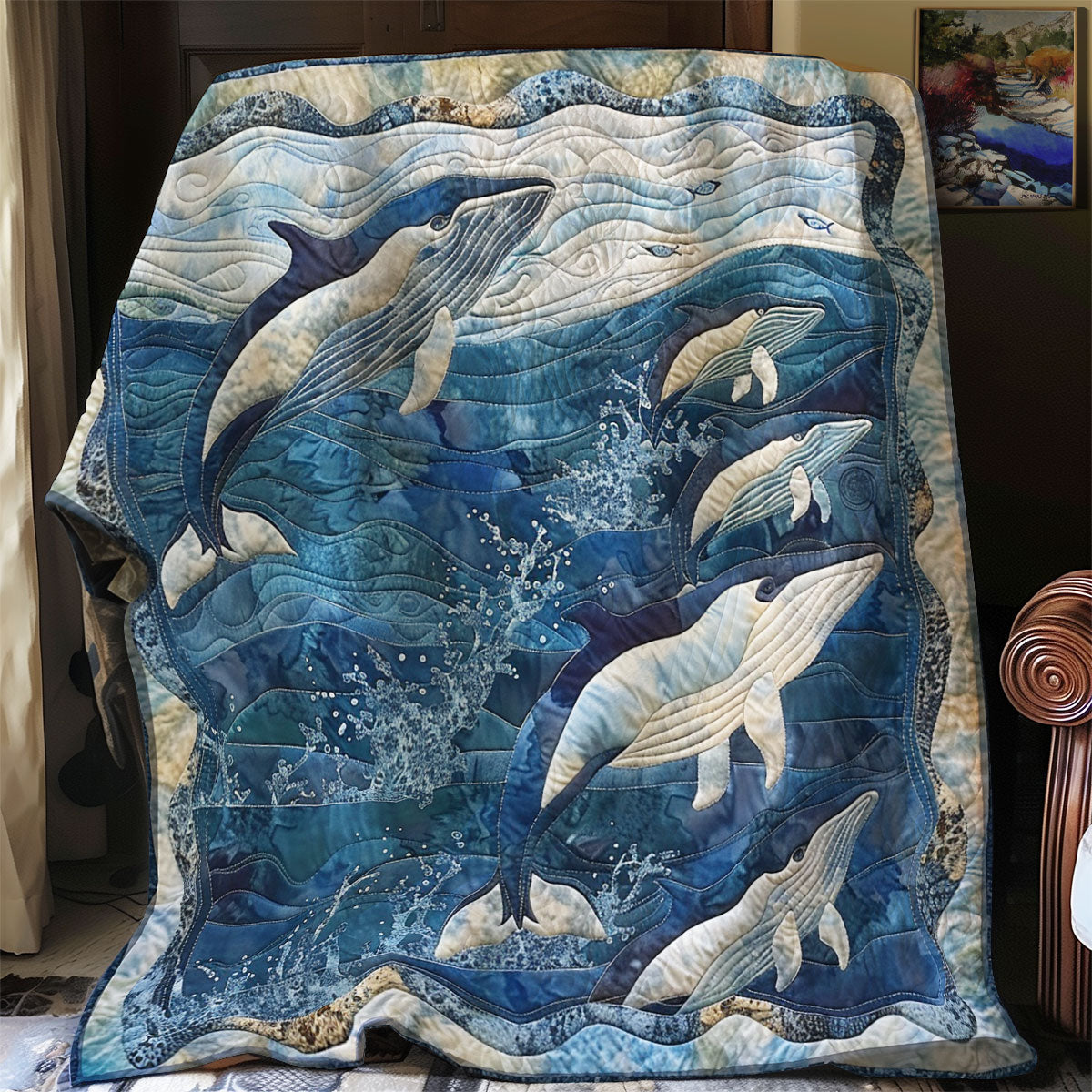 Whales and Ocean SR1408004CL Quilt