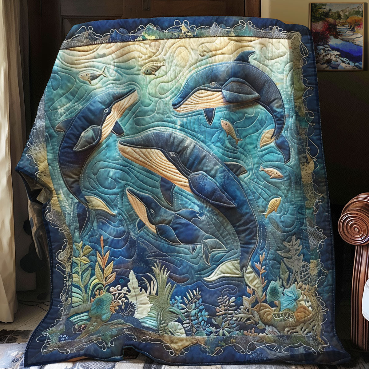 Whales and Ocean SR1408033CL Quilt