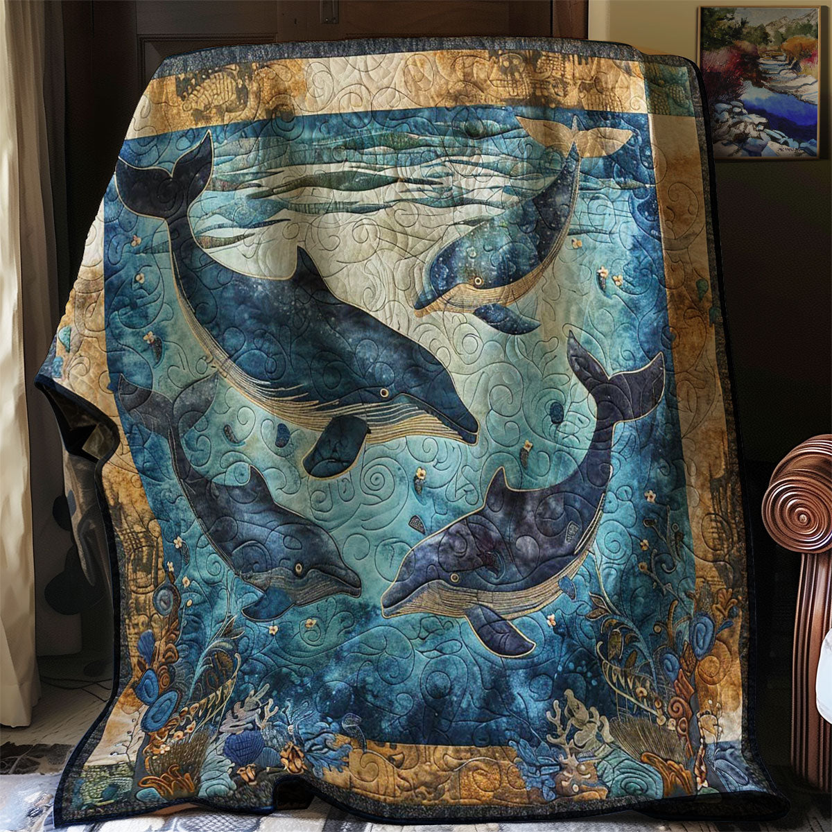 Whales' Dawn WN1408030CL Quilt