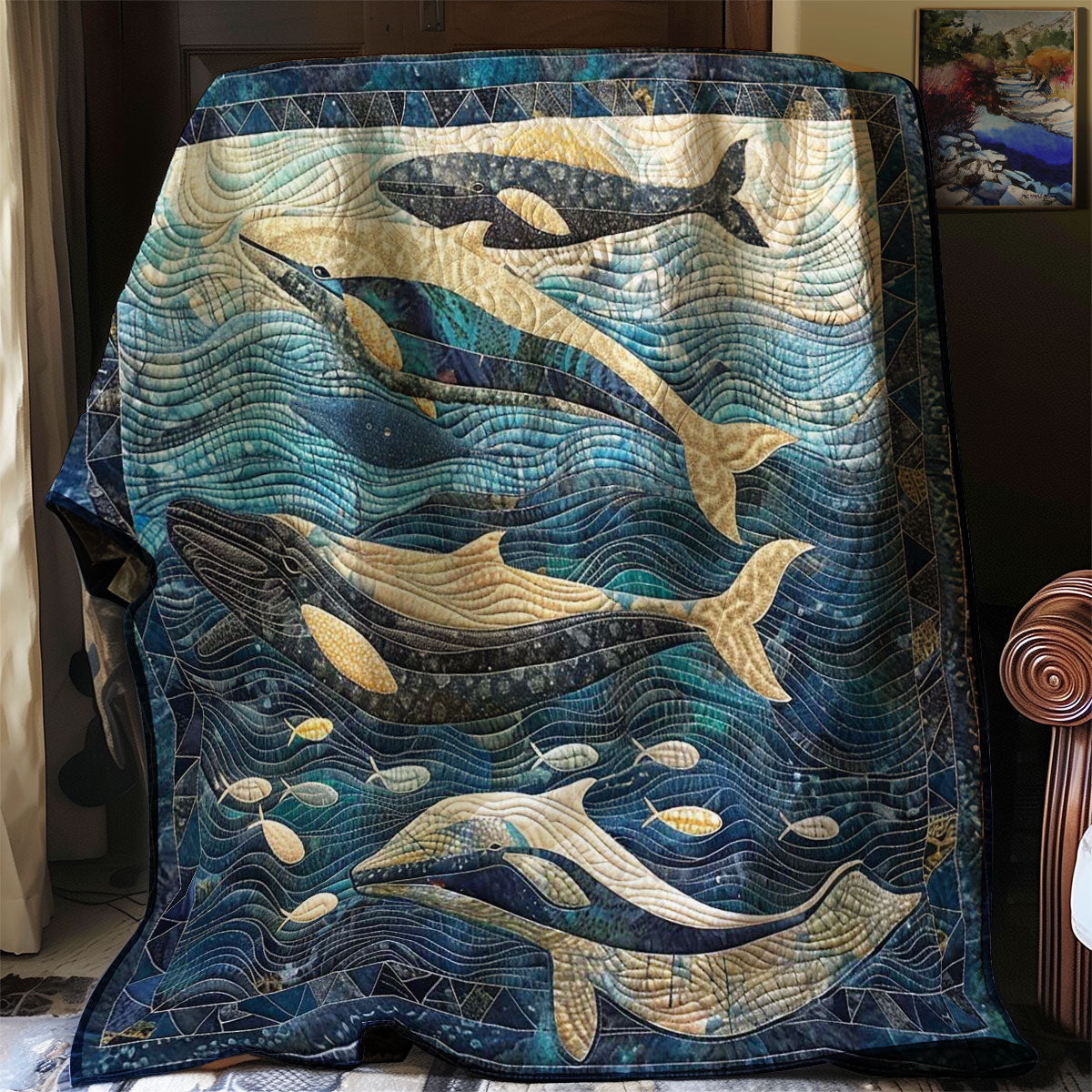 Whales' Enclave WN1408012CL Quilt