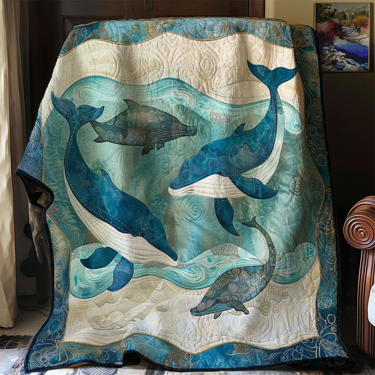 Whales' Grand Voyage WN1408032CL Quilt