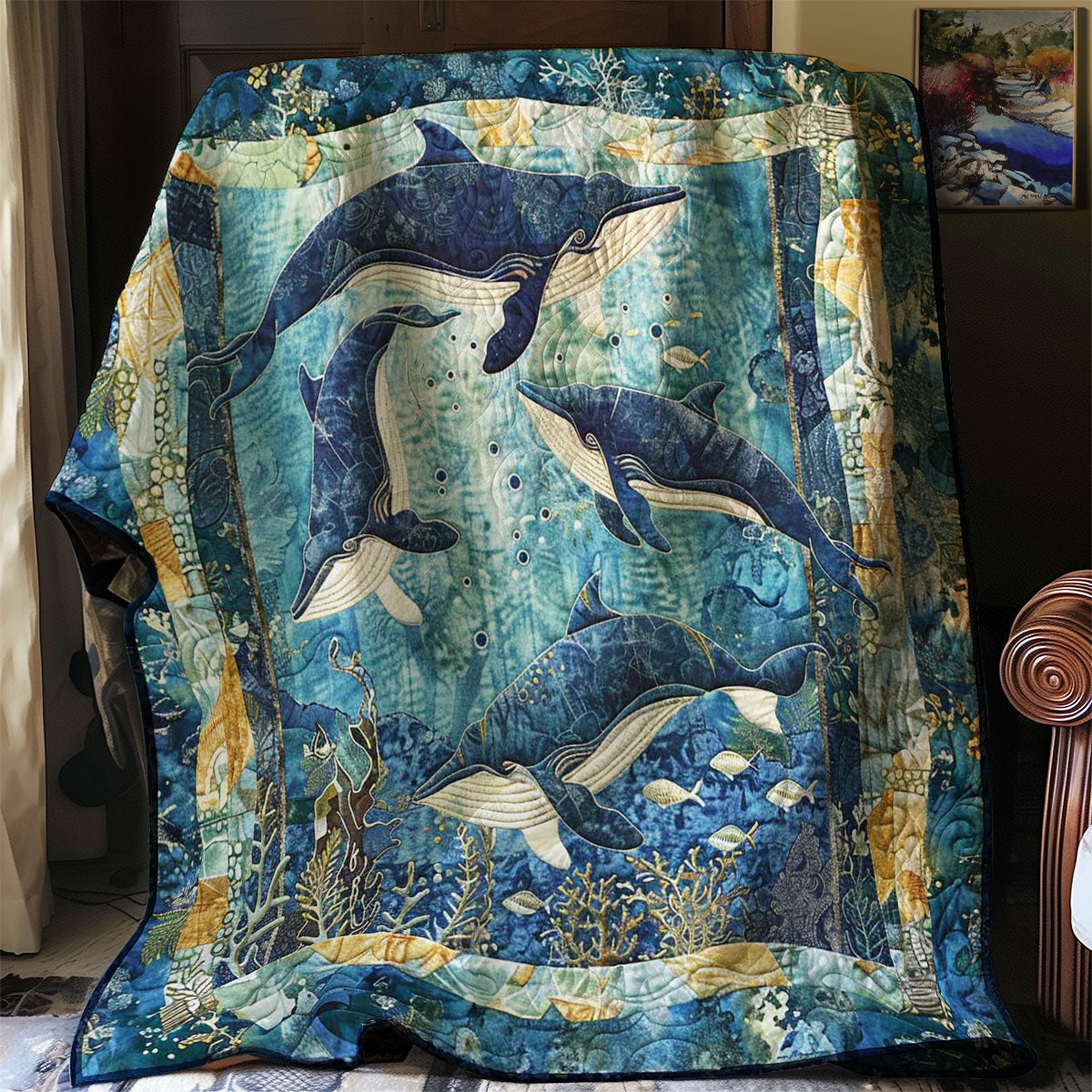 Whales' Misty Haven WN1408033CL Quilt