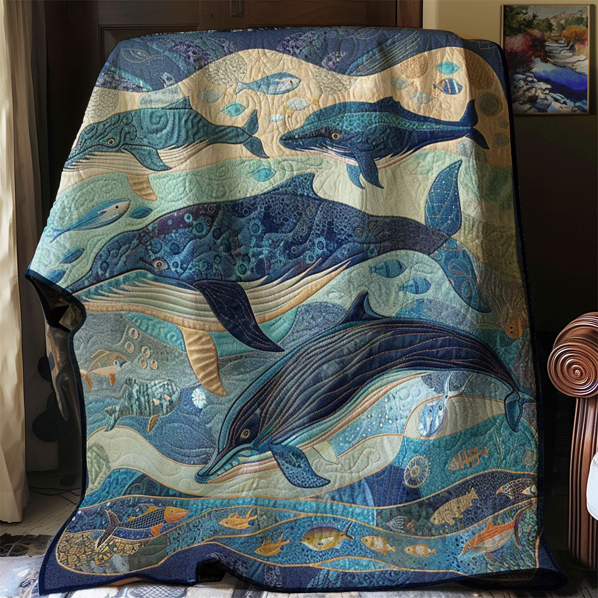 Whales' Odyssey WN1408006CL Quilt