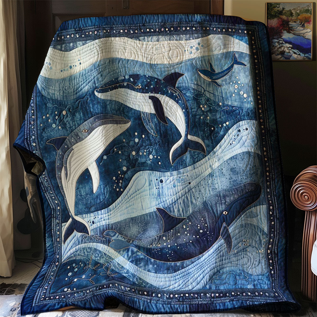 Whales' Serenity WN1408009CL Quilt