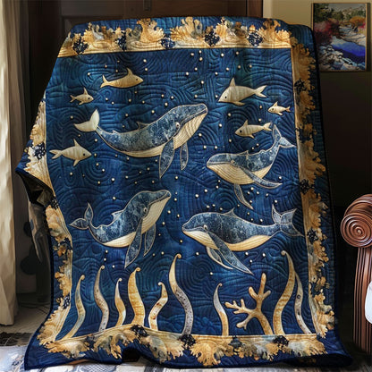 Whales' Tranquil Waves WN1408031CL Quilt