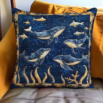 Whales' Tranquil Waves WN1408031CL Quilt Pillow Case