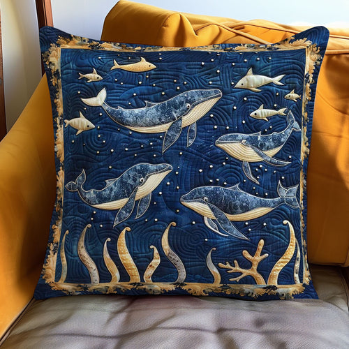 Whales' Tranquil Waves WN1408031CL Quilt Pillow Case