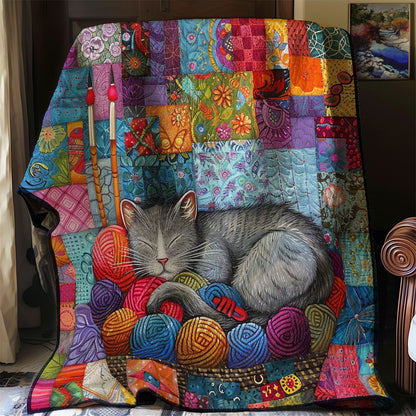 Whimsical Cat Sleeping WM2608005CL Quilt