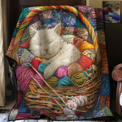 Whimsical Cat Sleeping WM2808021CL Quilt