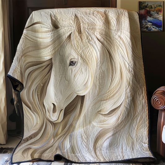 White Blur Horse WM2108009CL Quilt