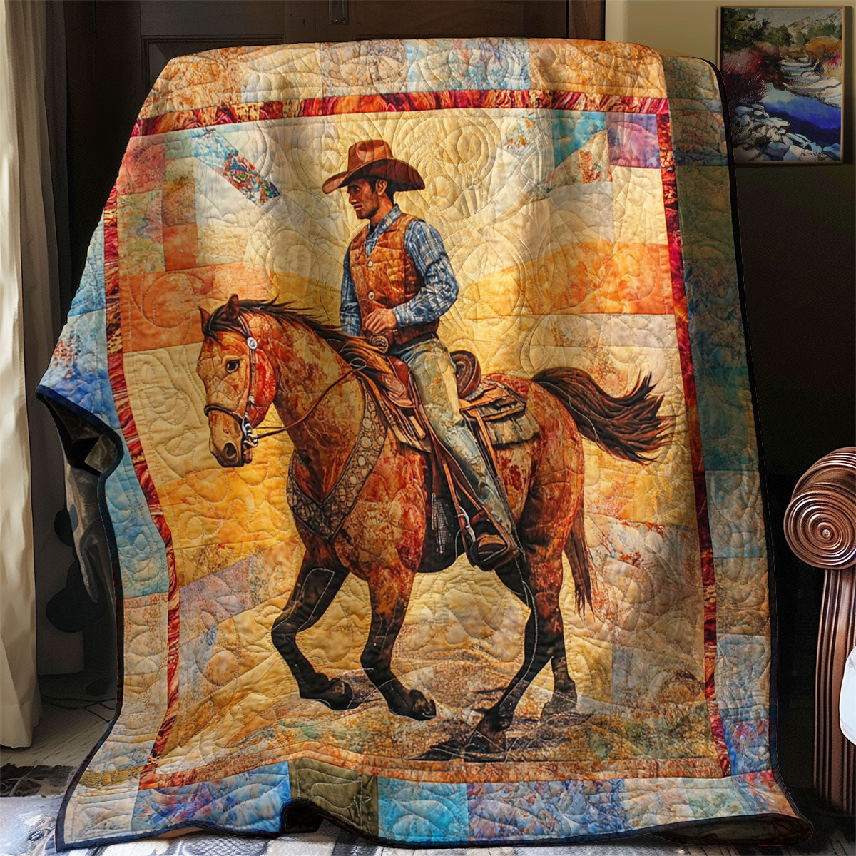 Wild Horse Cowboy WN0108080CL Quilt