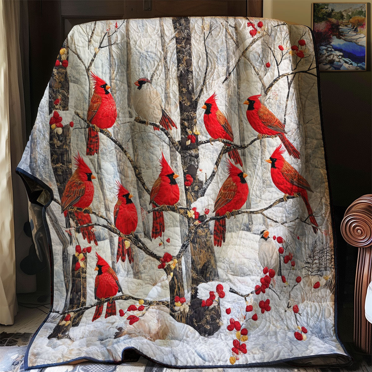 Winter Cardinals WM3107001CL Quilt