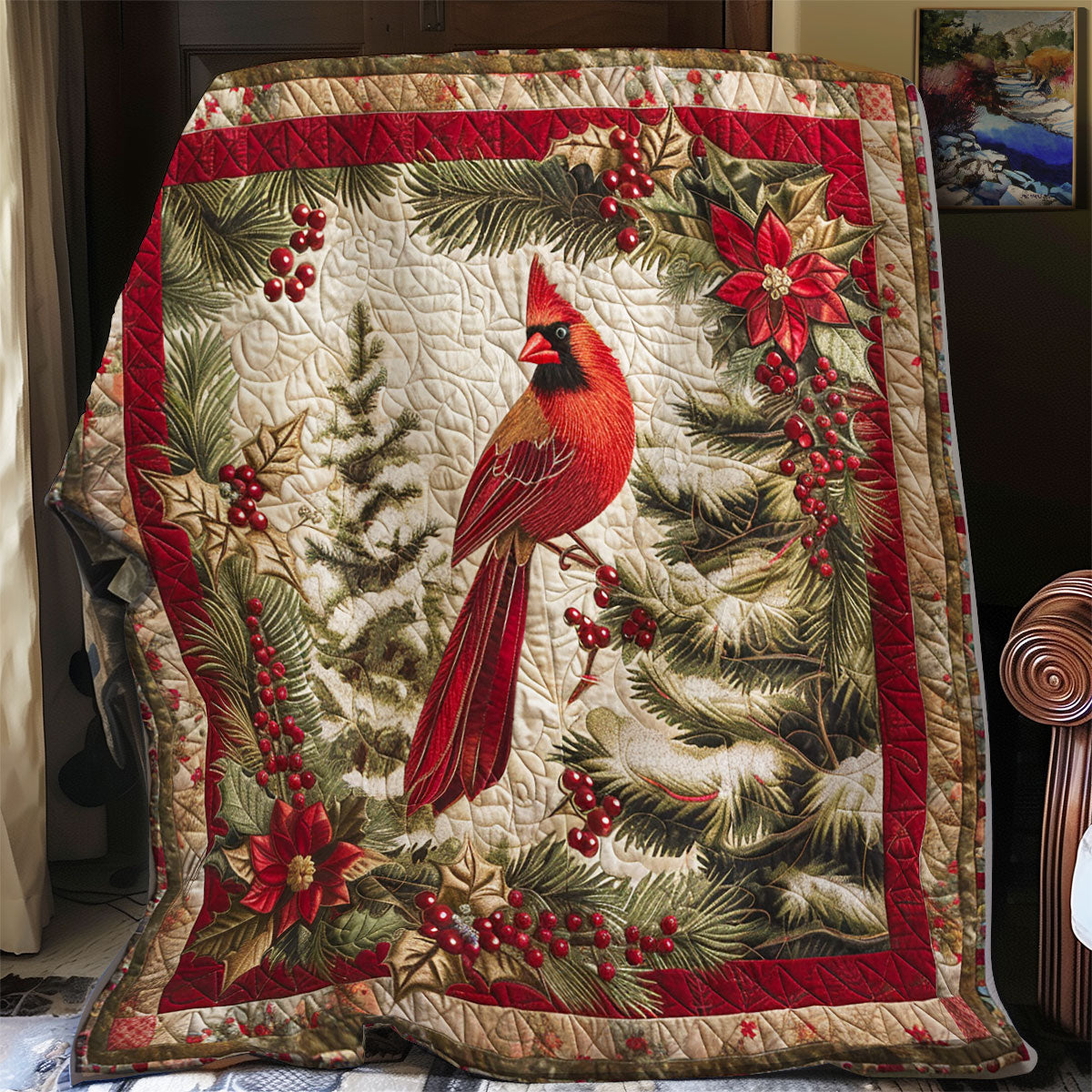 Winter Cardinal SR1408012CL Quilt