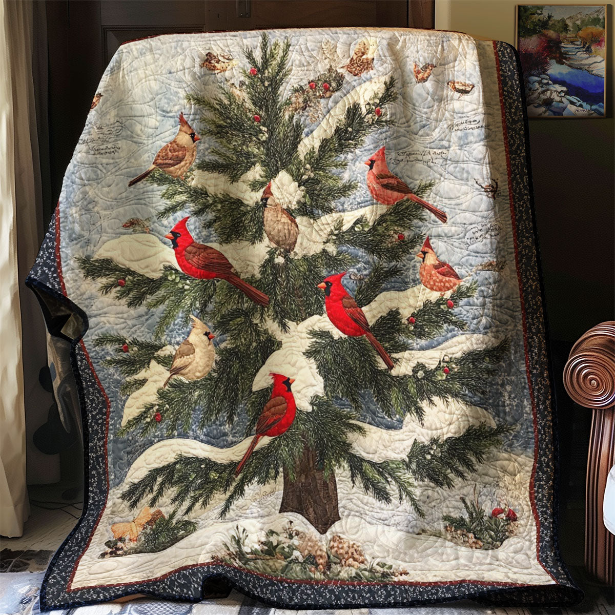 Winter Cardinals WM0208048CL Quilt