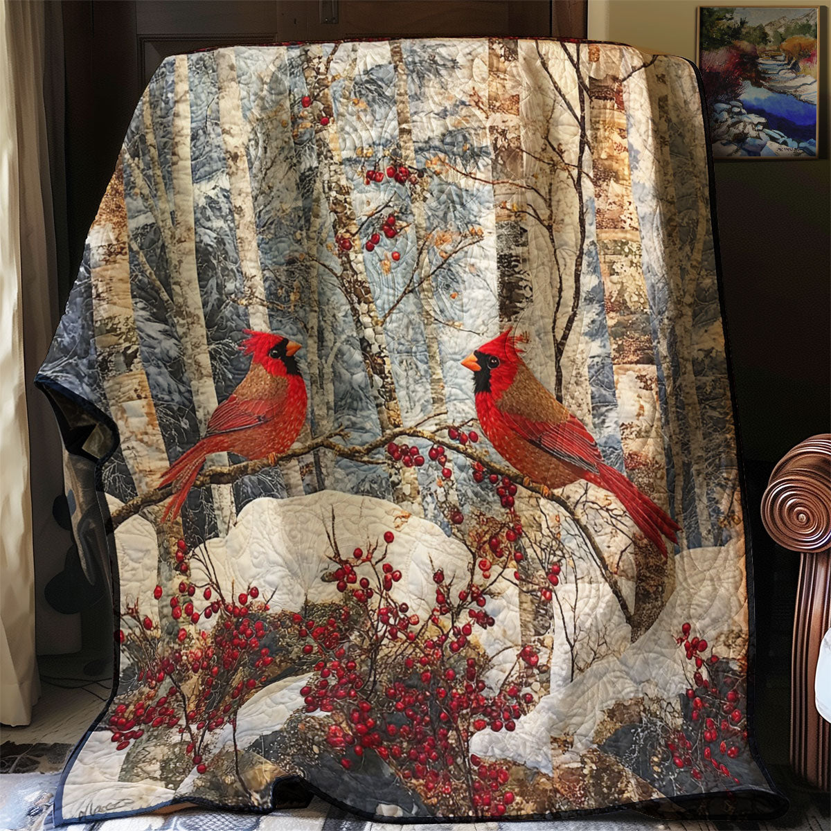 Winter Cardinals WM0308014CL Quilt