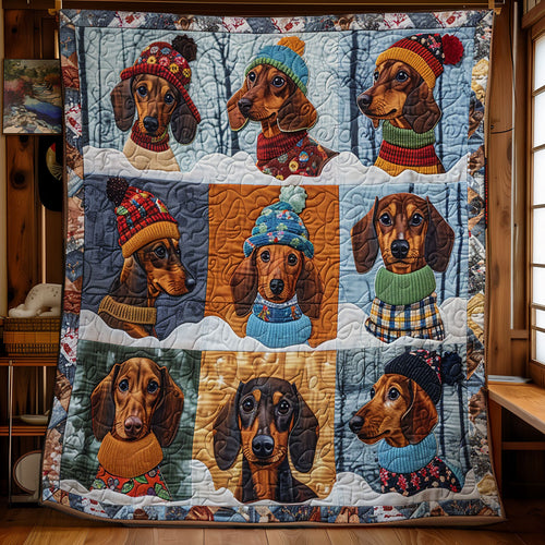 Winter Dachshunds SR2308012CL Quilt