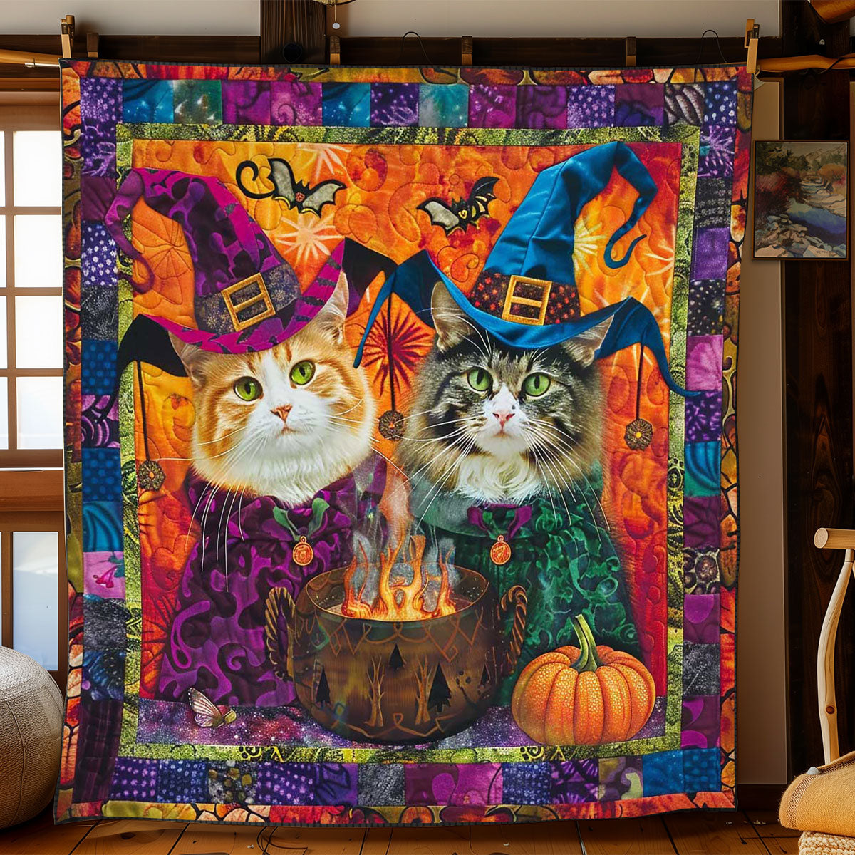 Witch Cat's Cauldron WN1408039CL Quilt