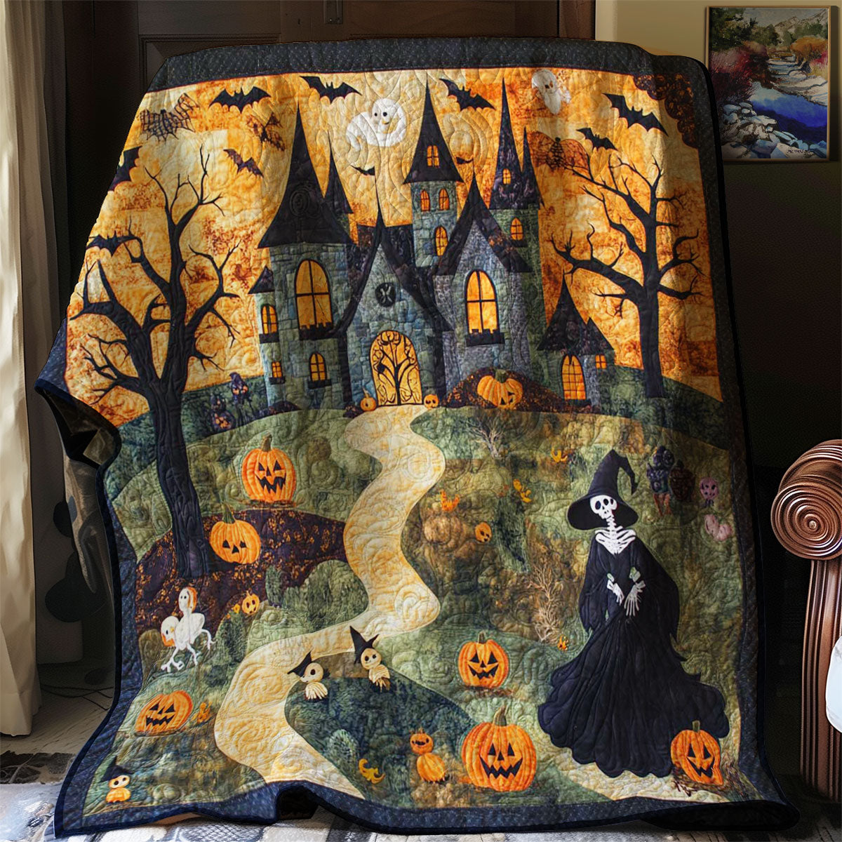 Witch In Haunted Castle WN3107024CL Quilt