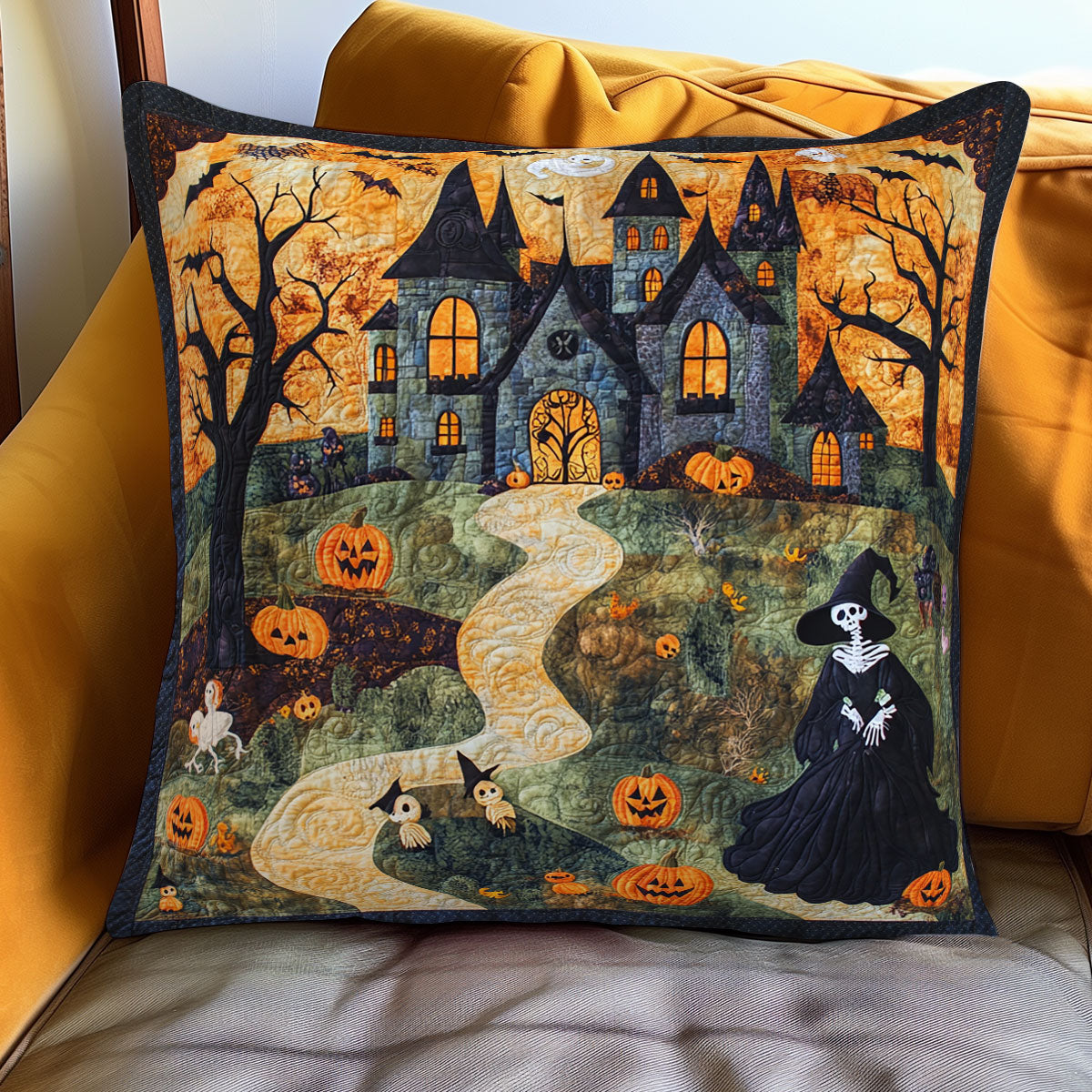 Witch In Haunted Castle WN3107081CL Quilt Pillow Case