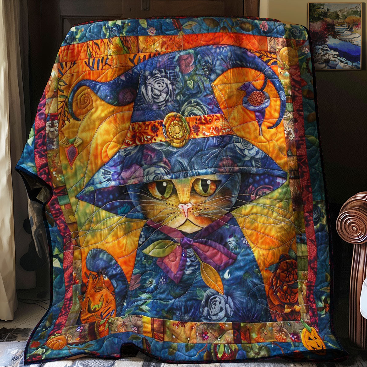 Witch's Beloved Cat WN3007050CL Quilt