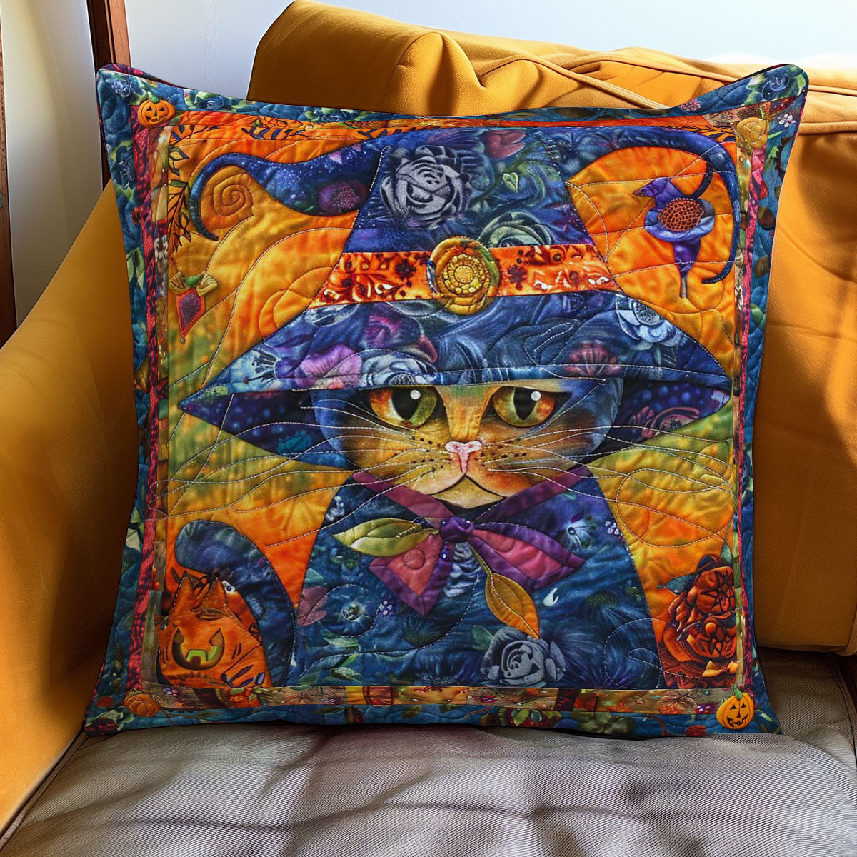 Witch's Beloved Cat WN3007099CL Quilt Pillow Case