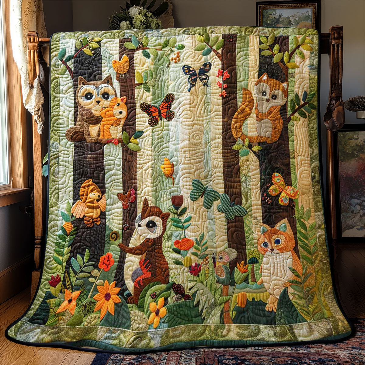 Woodland Creatures Gathering WN2408021CL Quilt