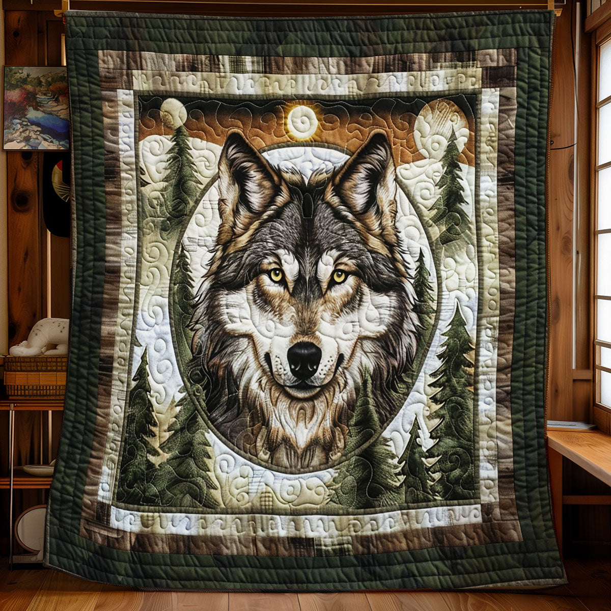 Woodland Wolf Protector SR2208028CL Quilt