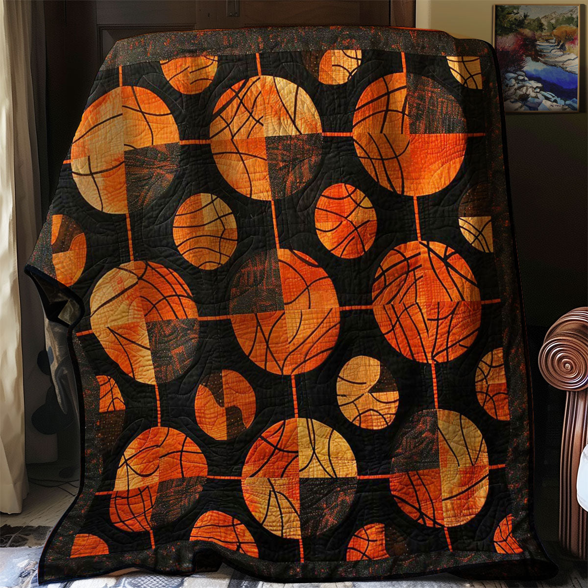 Basketballs Pattern WM2507001CL Quilt