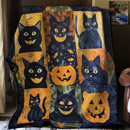 Black Cats Pumpkin WM2507001CL Quilt