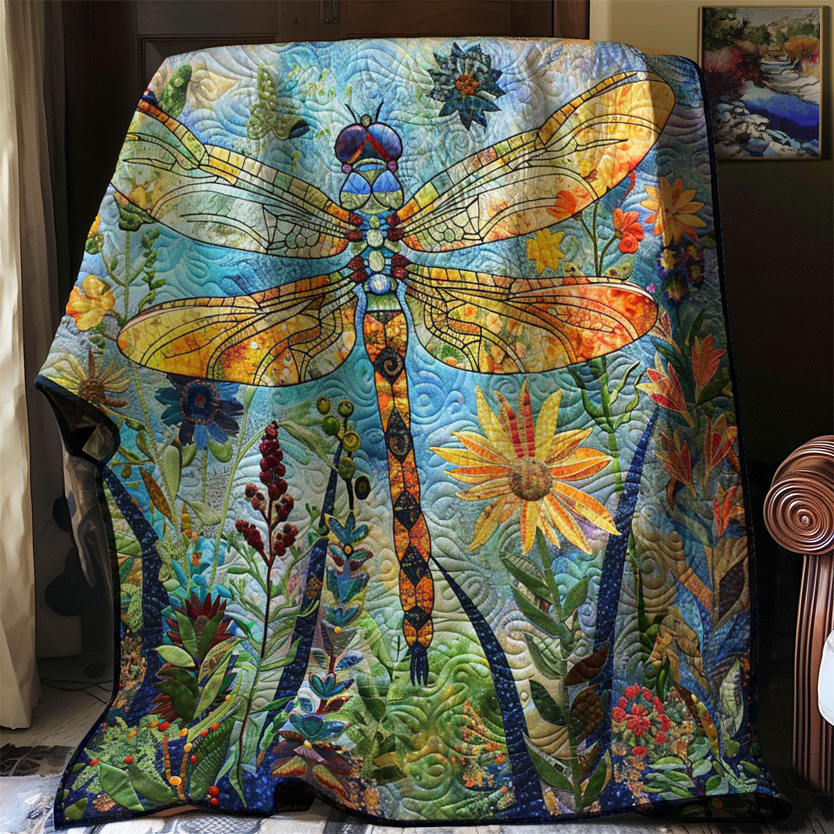 Blue Dragonfly WM2507001CL Quilt