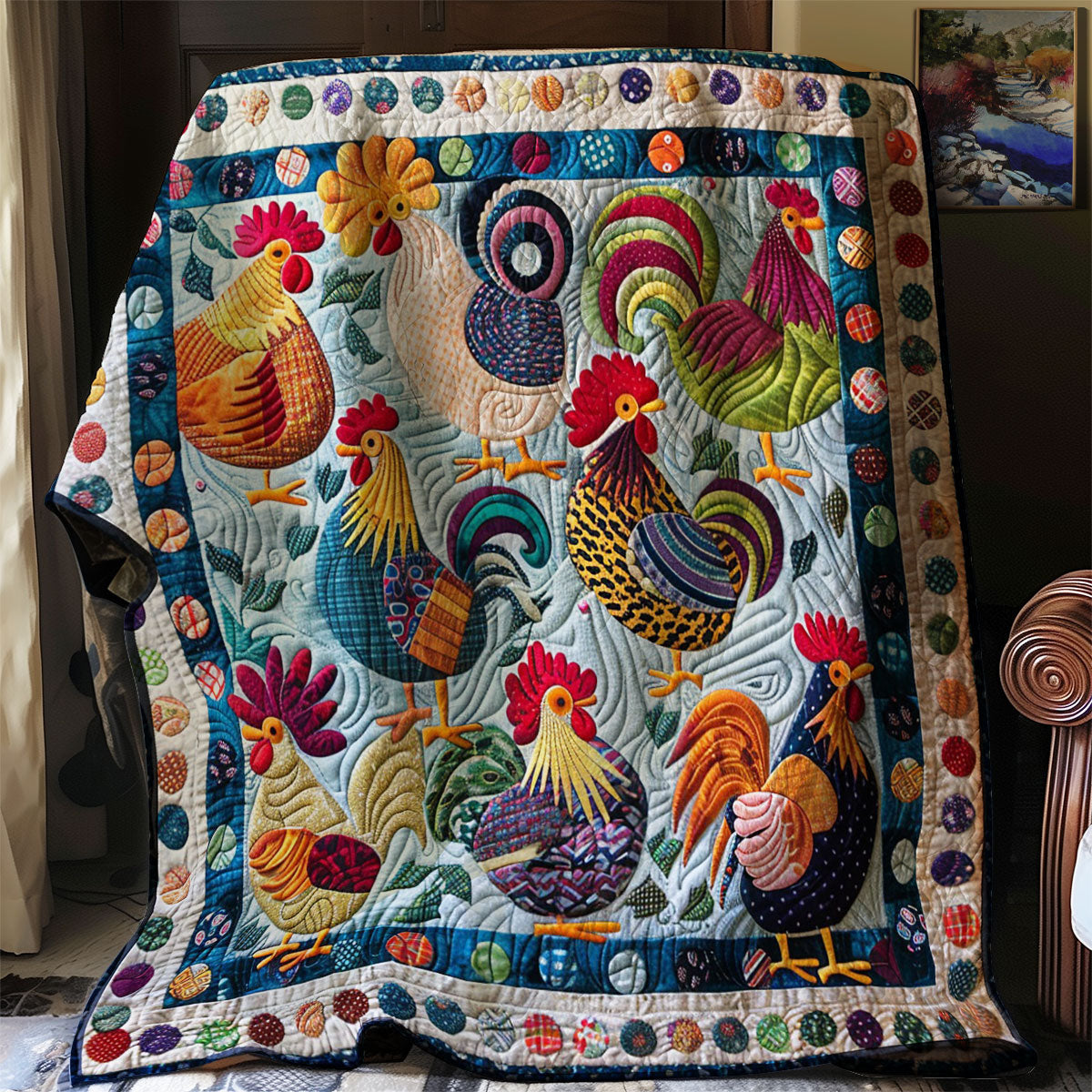 Cartoon Chickens WM2407005CL Quilt