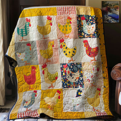 Cartoon Yellow Chickens WM2407008CL Quilt