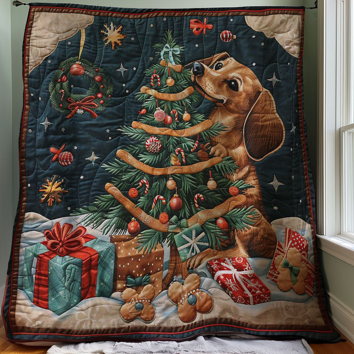 Christmas Dachshunds WM2707002CL Quilt