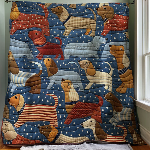 Dachshund On Street WM2607001CL Quilt