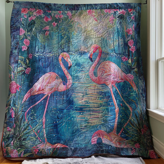 Flamingo Love WM2702001CL Quilt