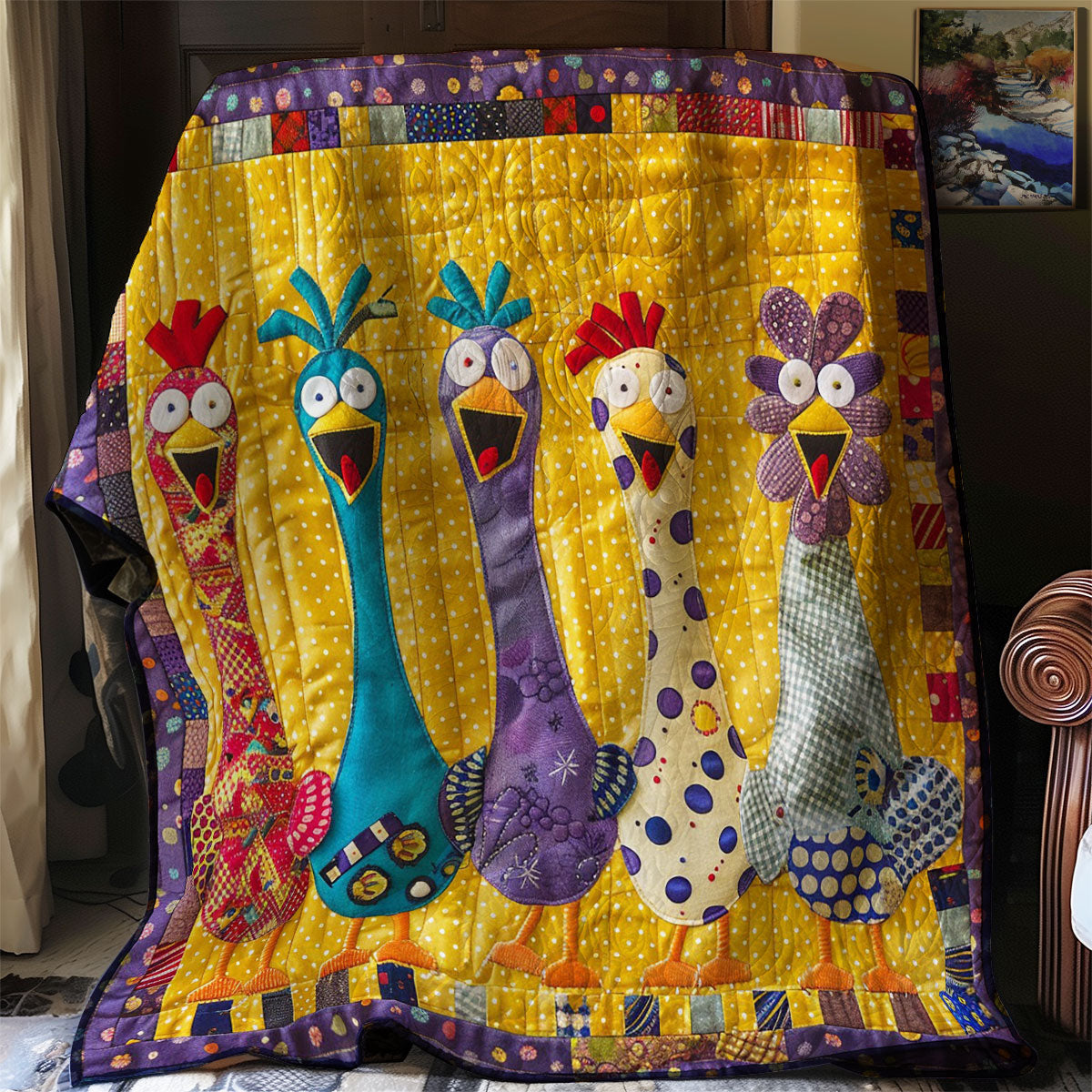 Funny Chickens WM2407002CL Quilt