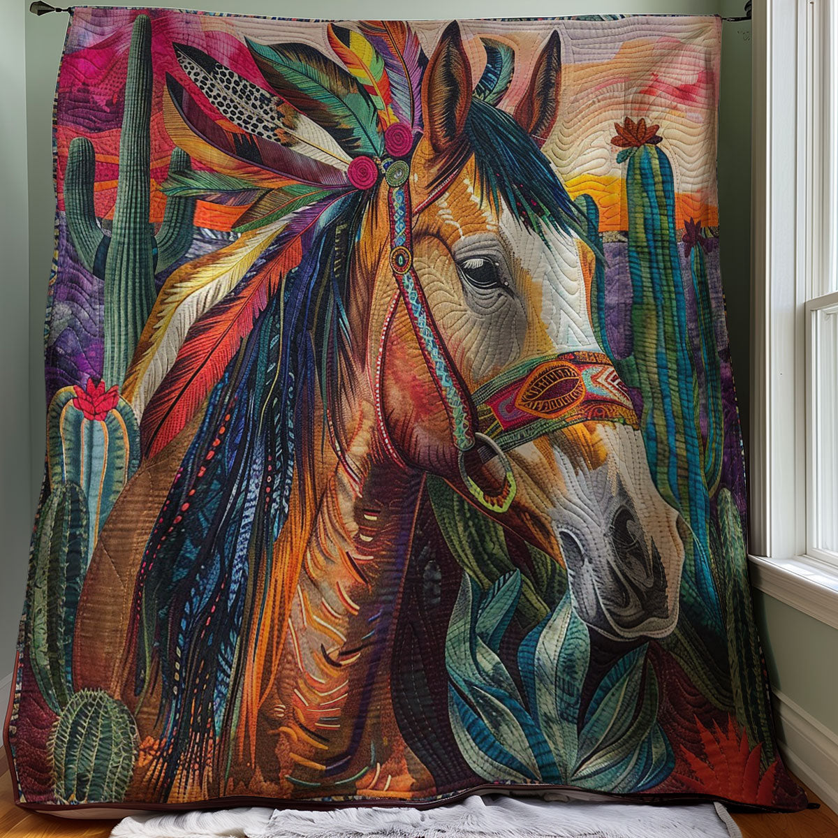 Horse With Cactus WM2607001CL Quilt