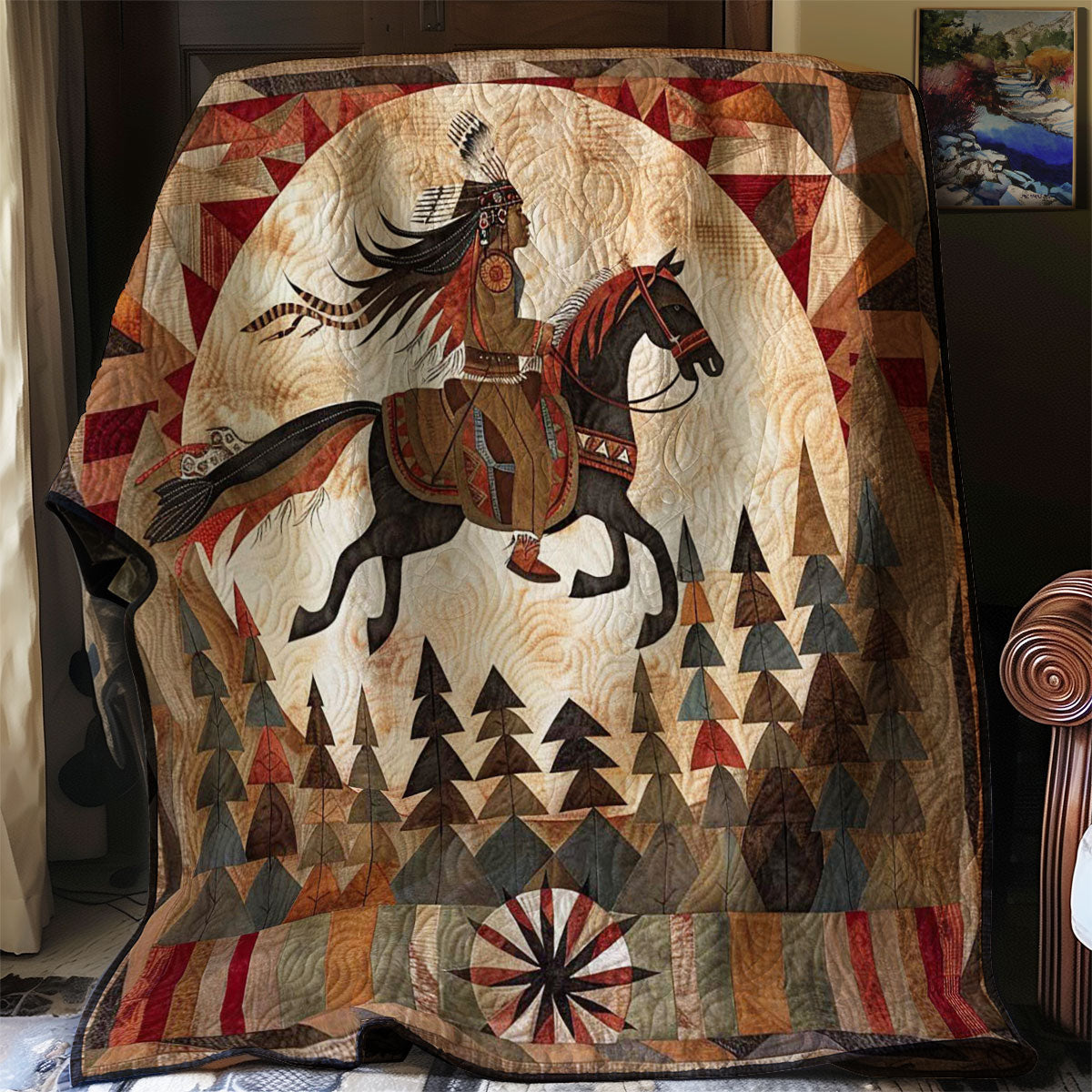 Native American Riding WM2507001CL Quilt