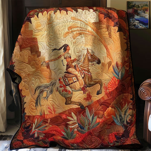 Native American Warrior WM2507001CL Quilt