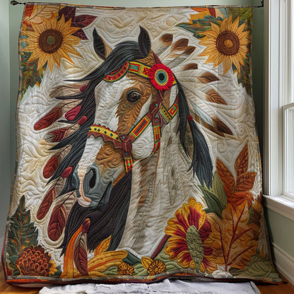 Native Brown Horse WM2607001CL Quilt