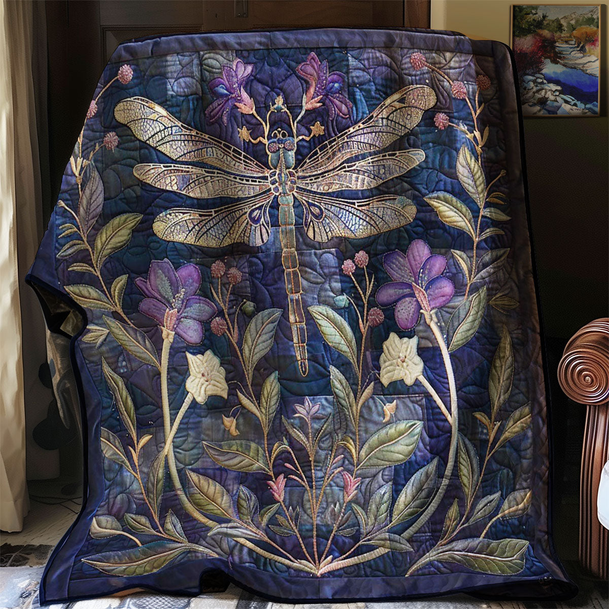 Purple Dragonfly WM2507001CL Quilt