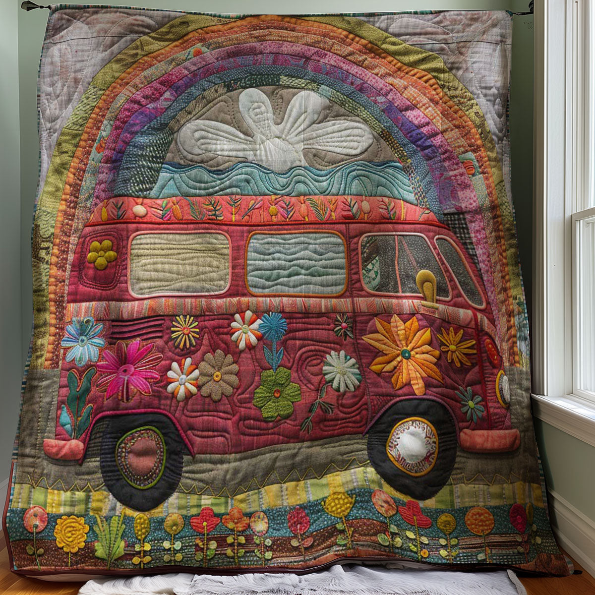 Rainbow Camper Van WM2707001CL Quilt