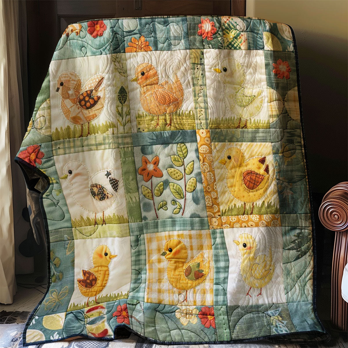 Cute Chicks Animal WP2907036CL Quilt