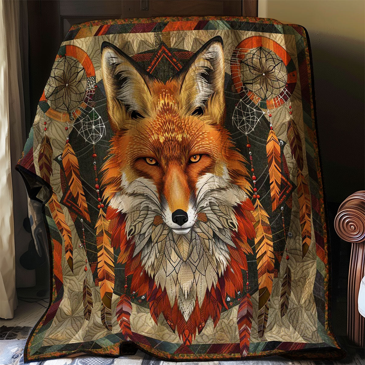 Dreamcatcher Fox Native America WP2907028CL Quilt