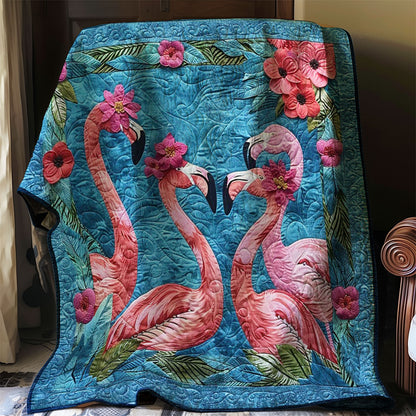 Flamingos Flower Lake WP29070126CL Quilt