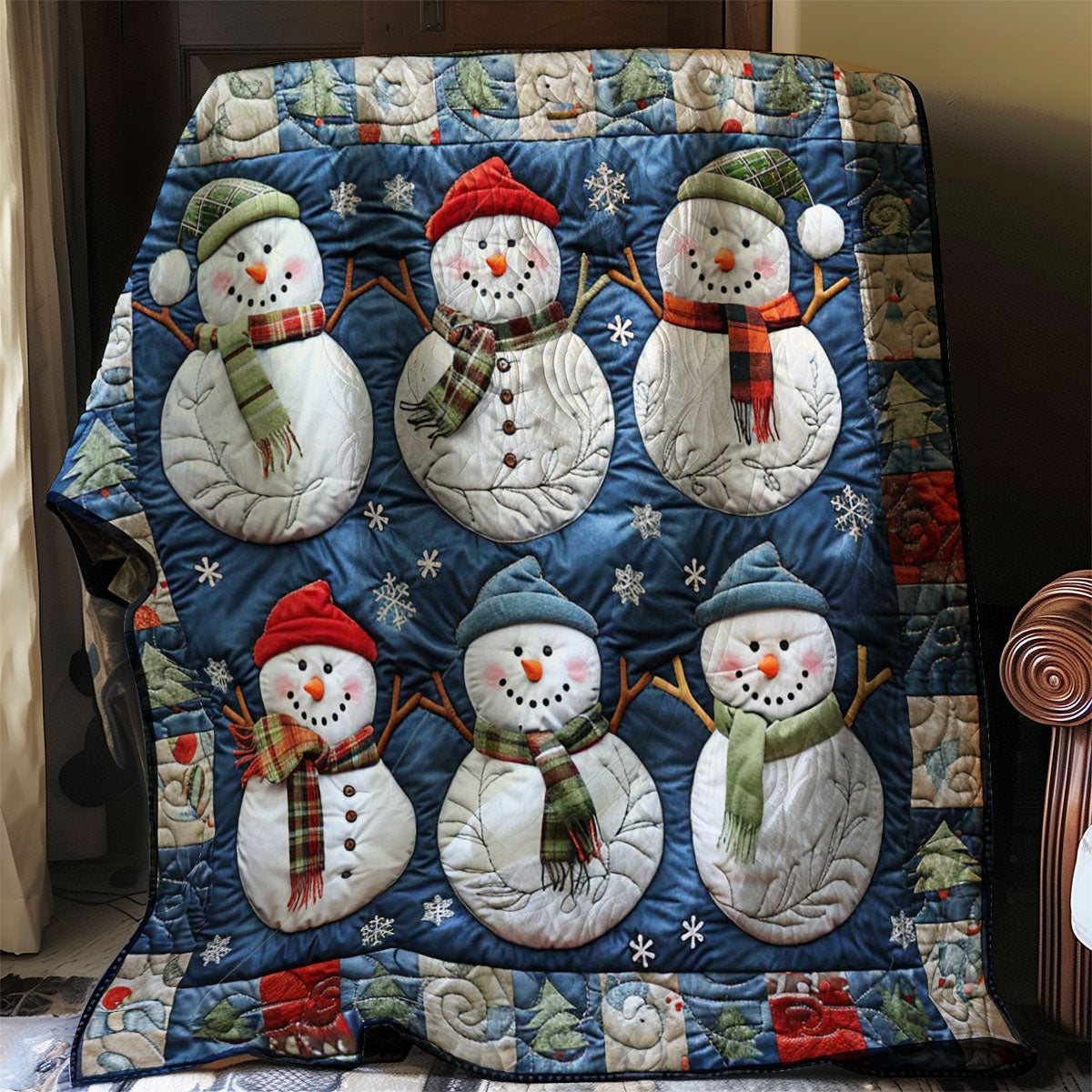 Funny Snowman Christmas WP2907038CL Quilt