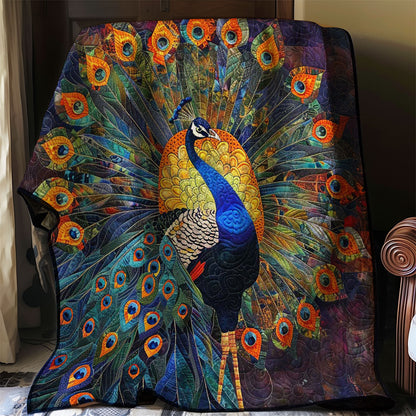 Peacock Tails Portrait WP2907013CL Quilt