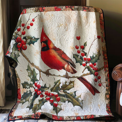 Red Cardinal Snowfall WP2907025CL Quilt