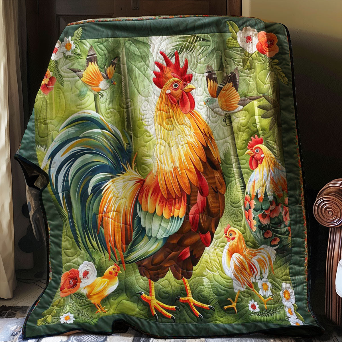 Rooster's Family Farm WP2907007CL Quilt