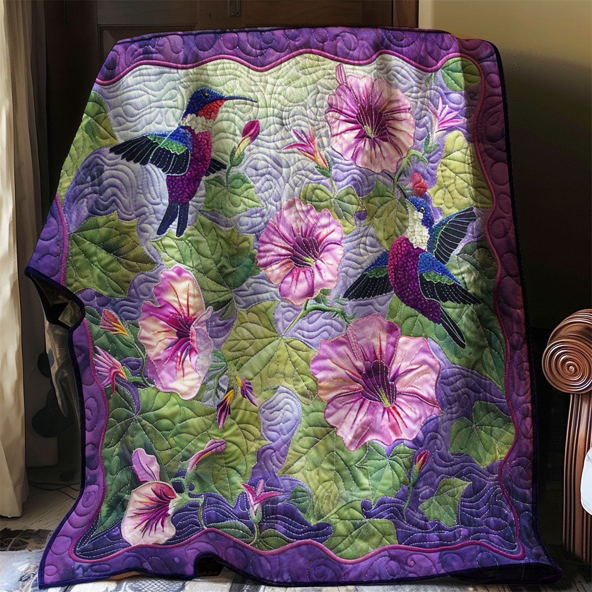 Couple Humming Birds WP2907035CL Quilt